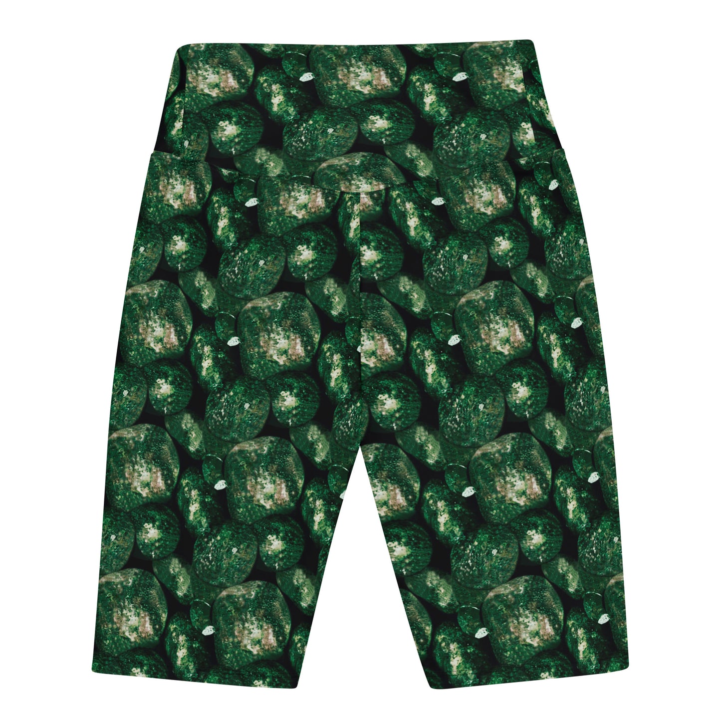 Vivid Green Potatoes Biker Shorts