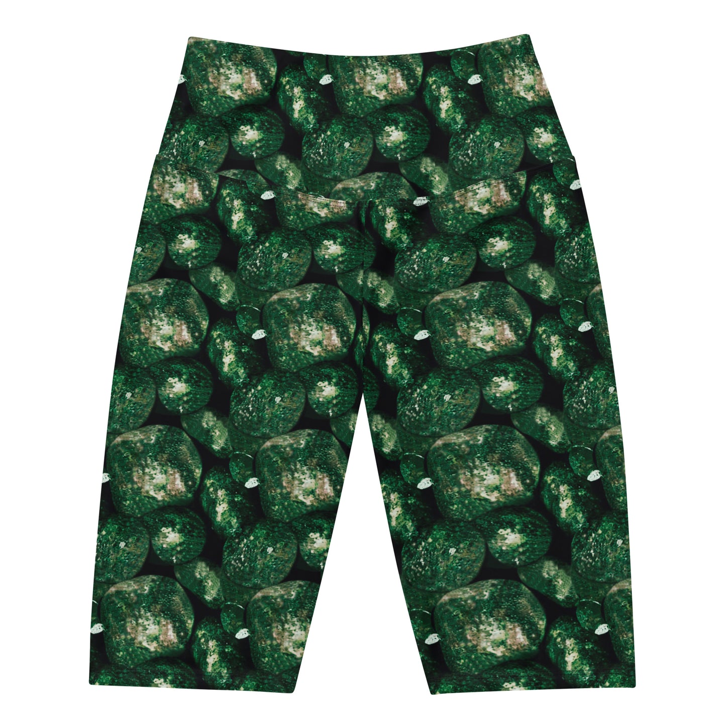 Vivid Green Potatoes Biker Shorts