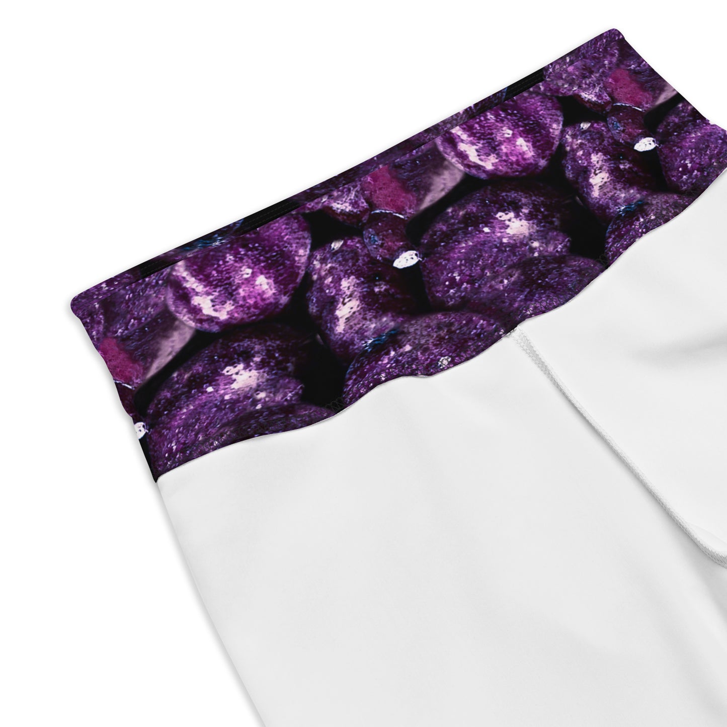 Product mockup, shorts, biker shorts, casual look, Womens fashion, Online fashion, textured, Elevated basics, versatile wardrobe, breathable, essentials, all over print, bestsellers, lightweight, capsule collection, running, workout, comfort, purple potatoes, potato prints