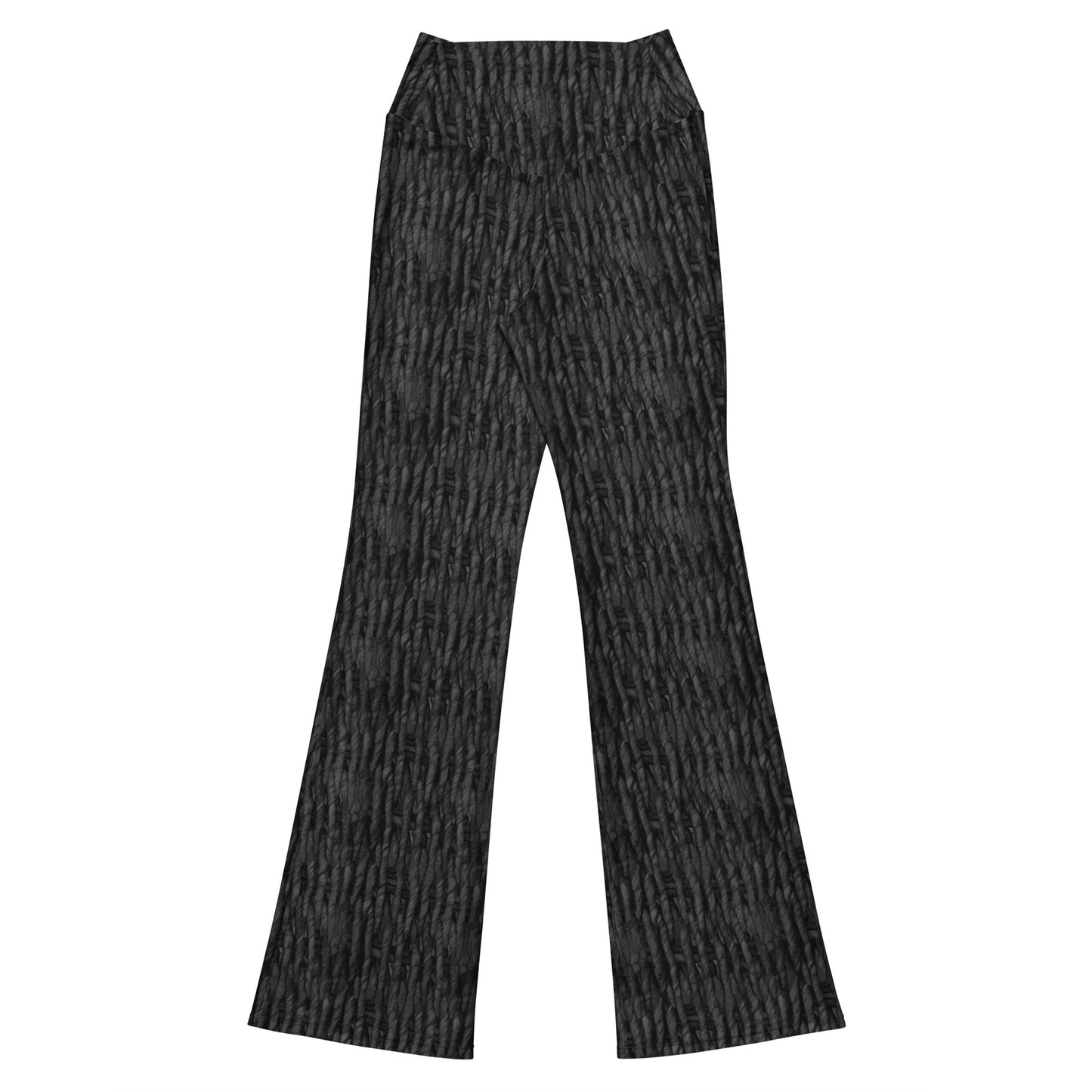 Product mockup, trousers, flared trousers, Womens fashion, Online fashion, textured, prints, Elevated basics, versatile wardrobe, breathable, essentials, basics, full length, comfy, all over prints, matching sets, flared leggings, high waist