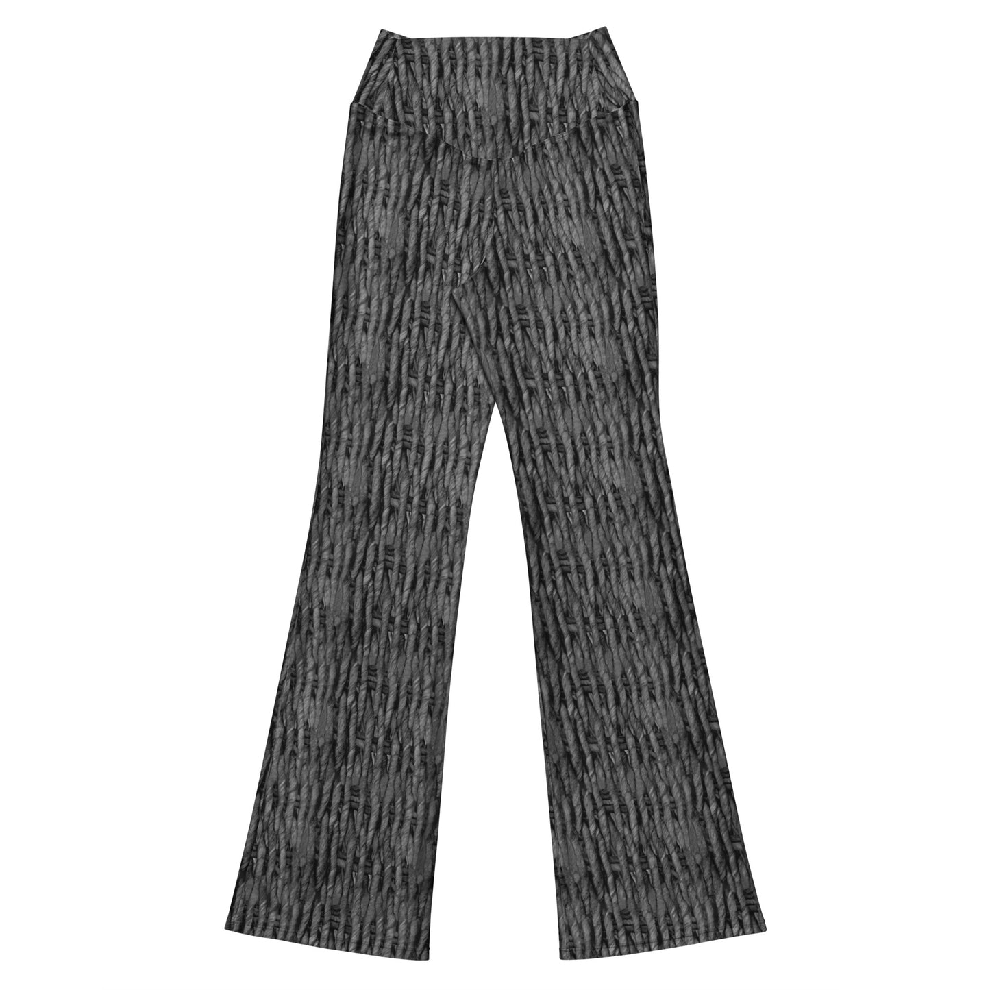 Product mockup, trousers, flared trousers, Womens fashion, Online fashion, textured, prints, Elevated basics, versatile wardrobe, breathable, essentials, basics, full length, comfy, all over prints, matching sets, flared leggings, high waist