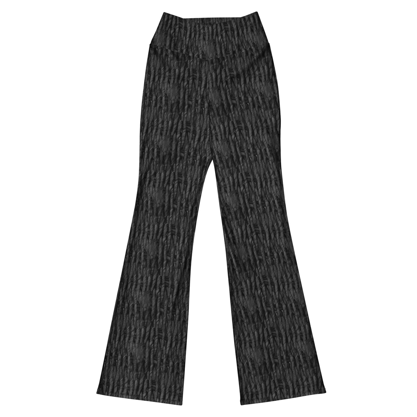 Product mockup, trousers, flared trousers, Womens fashion, Online fashion, textured, prints, Elevated basics, versatile wardrobe, breathable, essentials, basics, full length, comfy, all over prints, matching sets, flared leggings, high waist