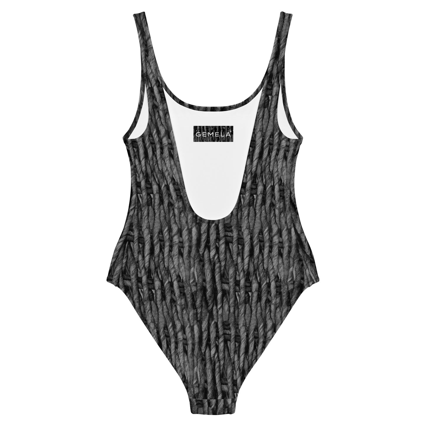 Contrast Tonal Textures One-Piece Swimsuit