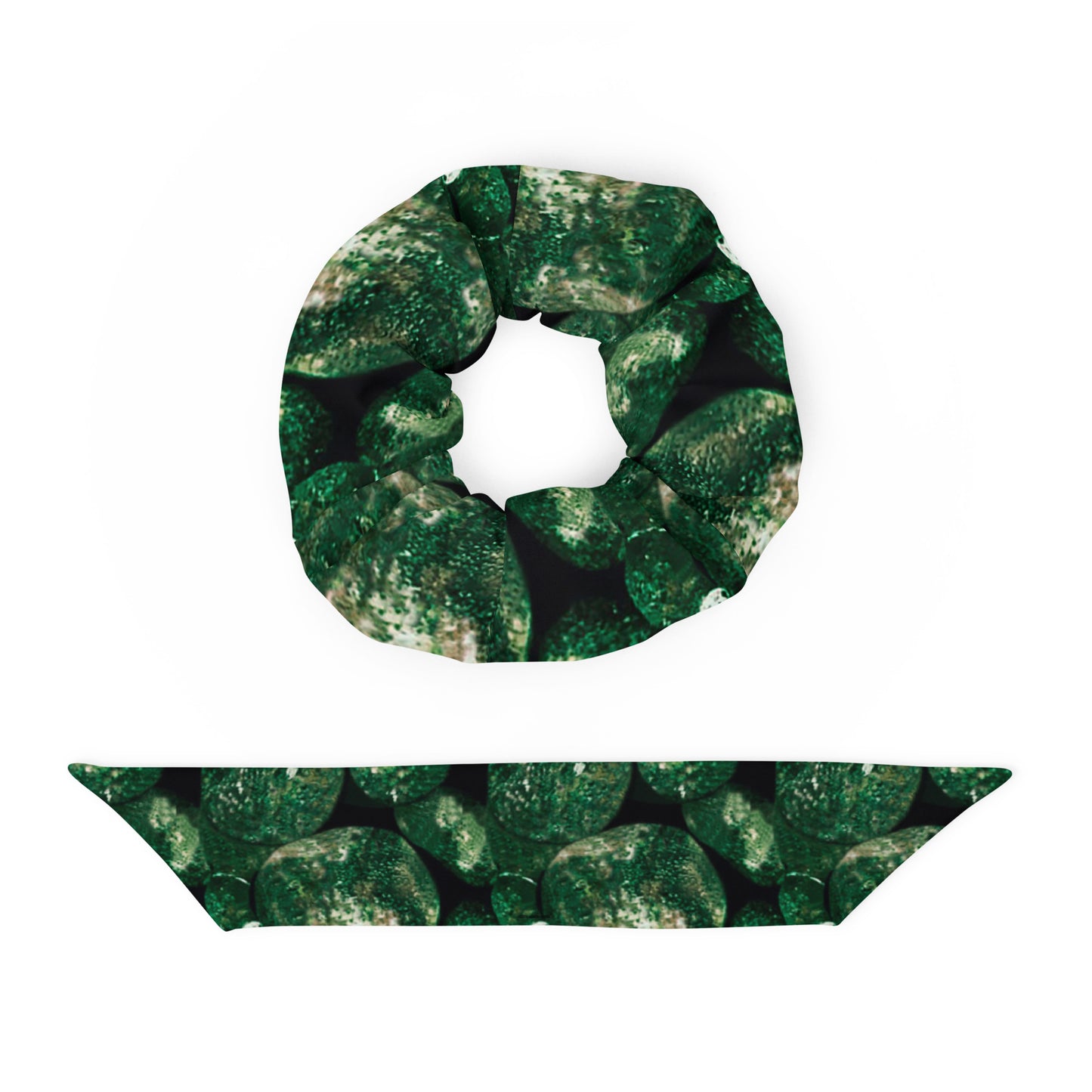 Product mockup, acrunchies, accessories, Womens fashion, Online fashion, textured, prints, Elevated basics, versatile wardrobe, essentials, basics, all over prints, matchy sets, potato prints, green potatoes