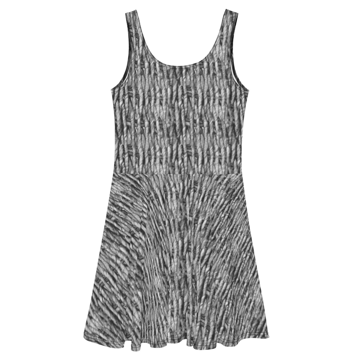 Medium Tonal Textures Tennis Skater Dress