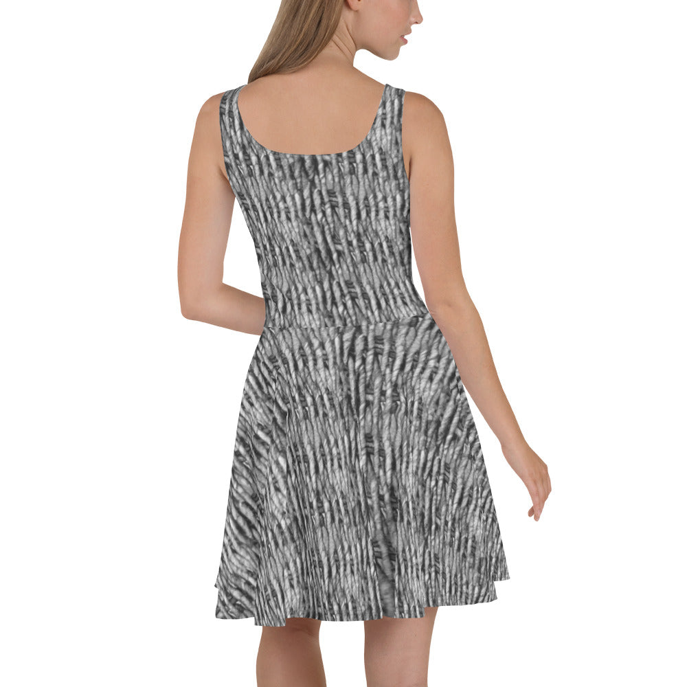 Medium Tonal Textures Tennis Skater Dress