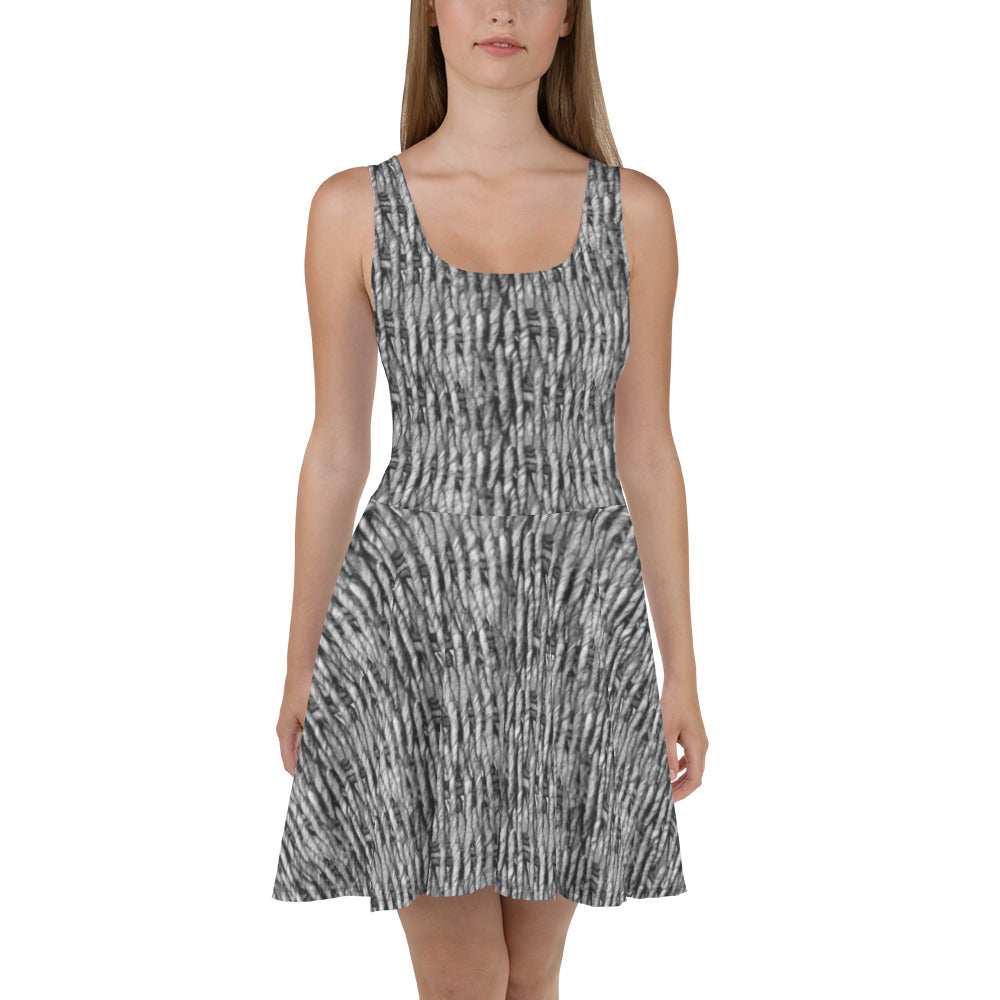 Medium Tonal Textures Tennis Skater Dress