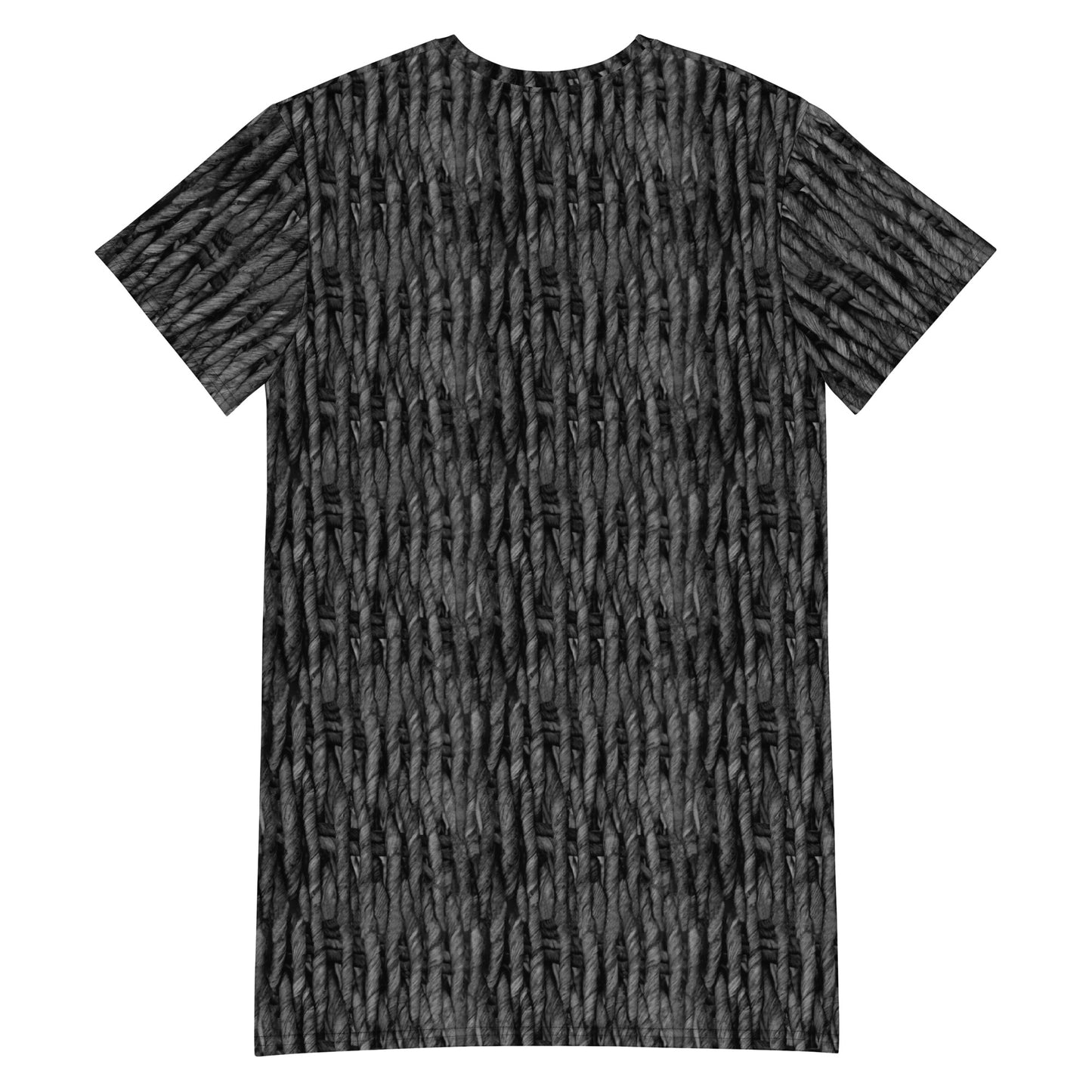 Contrast Tonal Textures T-shirt Dress