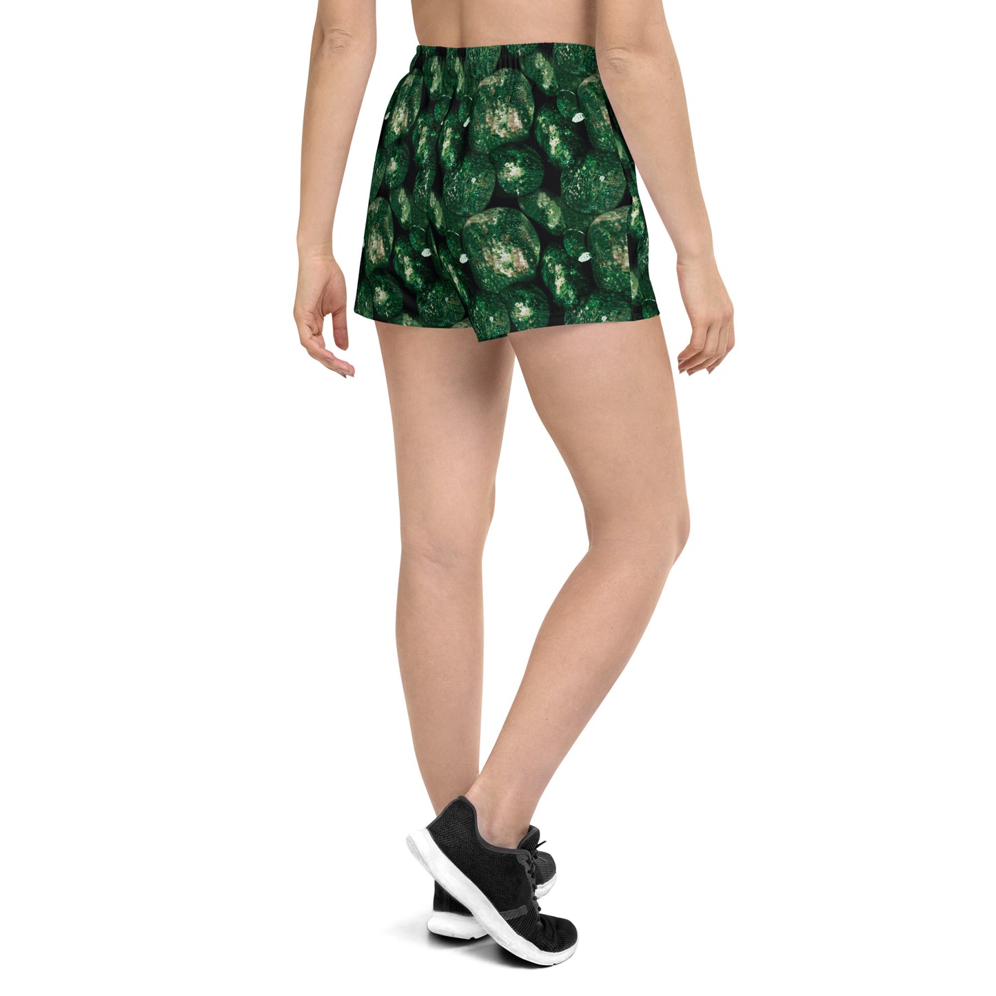 Product mockup, shorts, yoga, running, workout, gym, loose shorts, boxyfit, casual look, Womens fashion, Online fashion, textured, Elevated basics, versatile wardrobe, breathable, essentials, all over print, bestsellers, lightweight, capsule collection, running, workout, comfort, green potatoes, potato prints