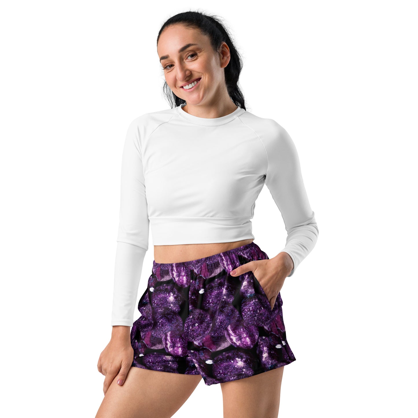 Vivid Purple Potatoes Loose-fit Running Shorts