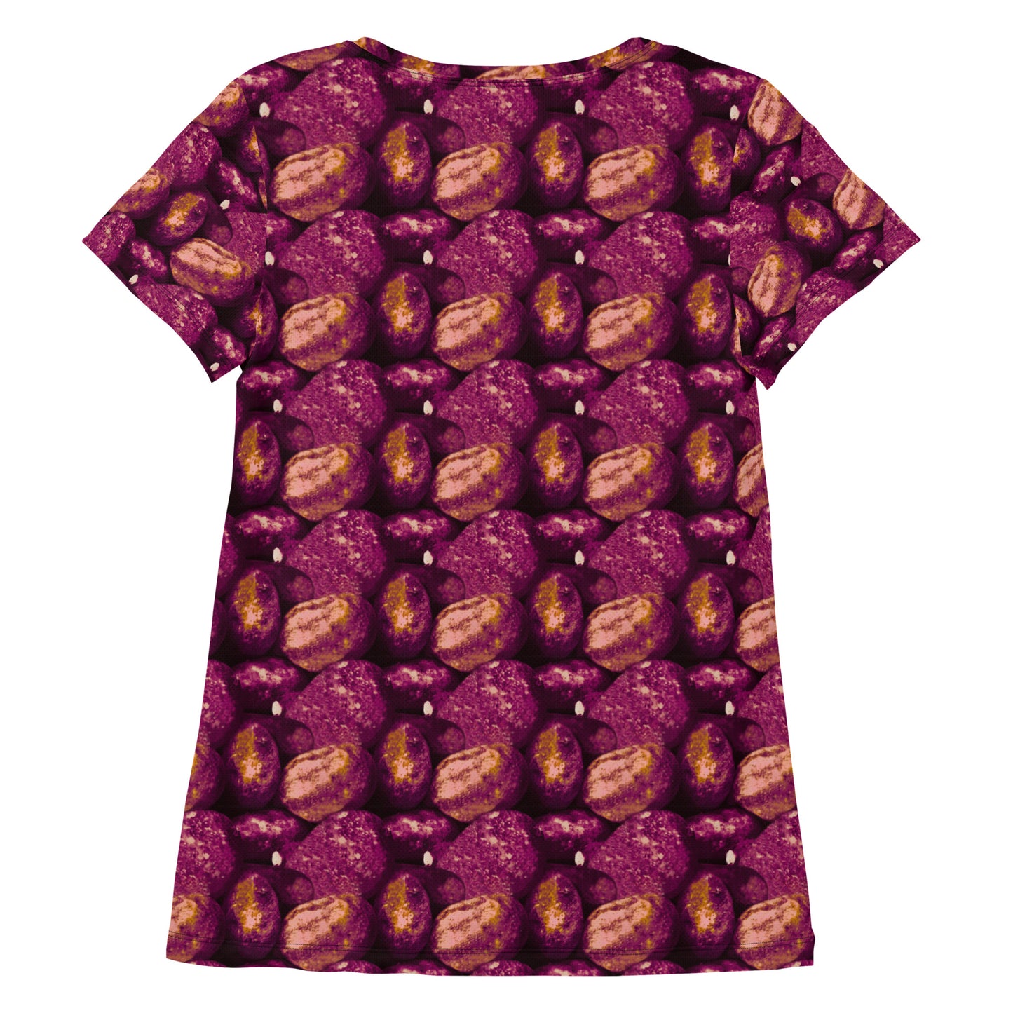 Product mockup, tshirts, Womens fashion, Online fashion, Tops, regular fit, textured, Elevated basics, versatile wardrobe, breathable, essentials, workout, yoga clothes, full length, training gear, round neck, pink potatoes, potato prints