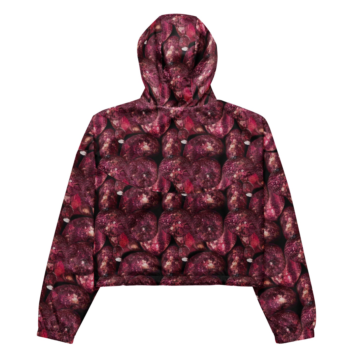 Product mockup, outerwear, windbreakers, cropped windbreakers, Womens fashion, Online fashion, textured, prints, Elevated basics, versatile wardrobe, breathable, essentials, basics, comfy, all over prints, pink potatoes, potato prints