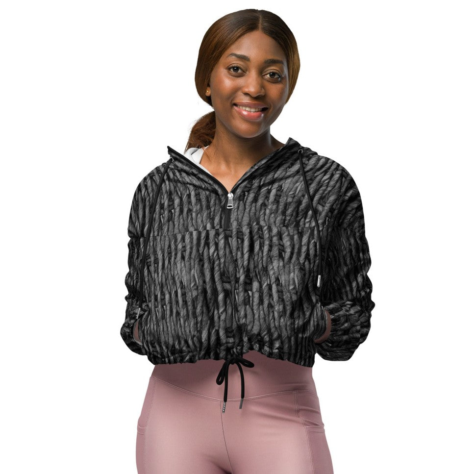 Product mockup, outerwear, windbreakers, cropped windbreakers, Womens fashion, Online fashion, textured, prints, Elevated basics, versatile wardrobe, breathable, essentials, basics, comfy, all over prints