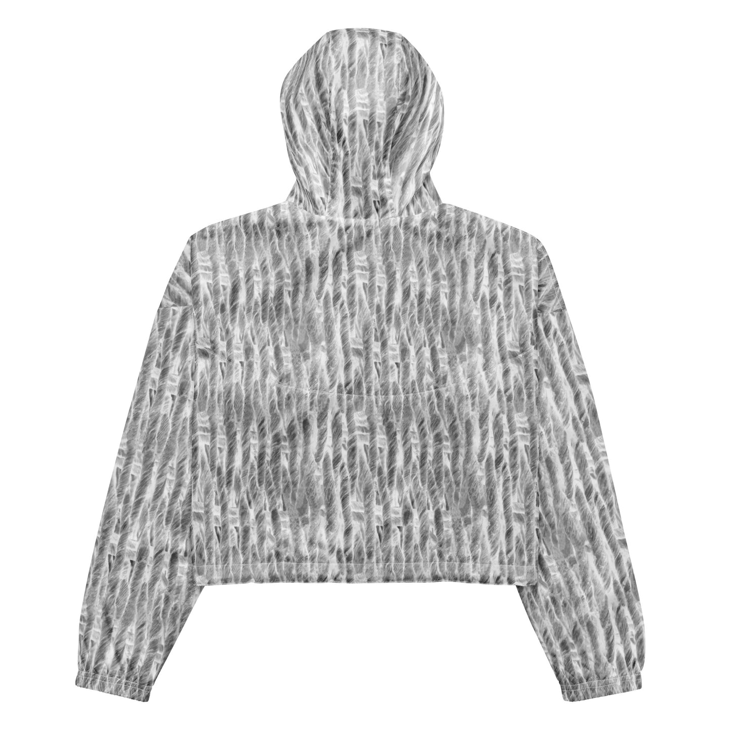 Light Tonal Textures Cropped Windbreaker