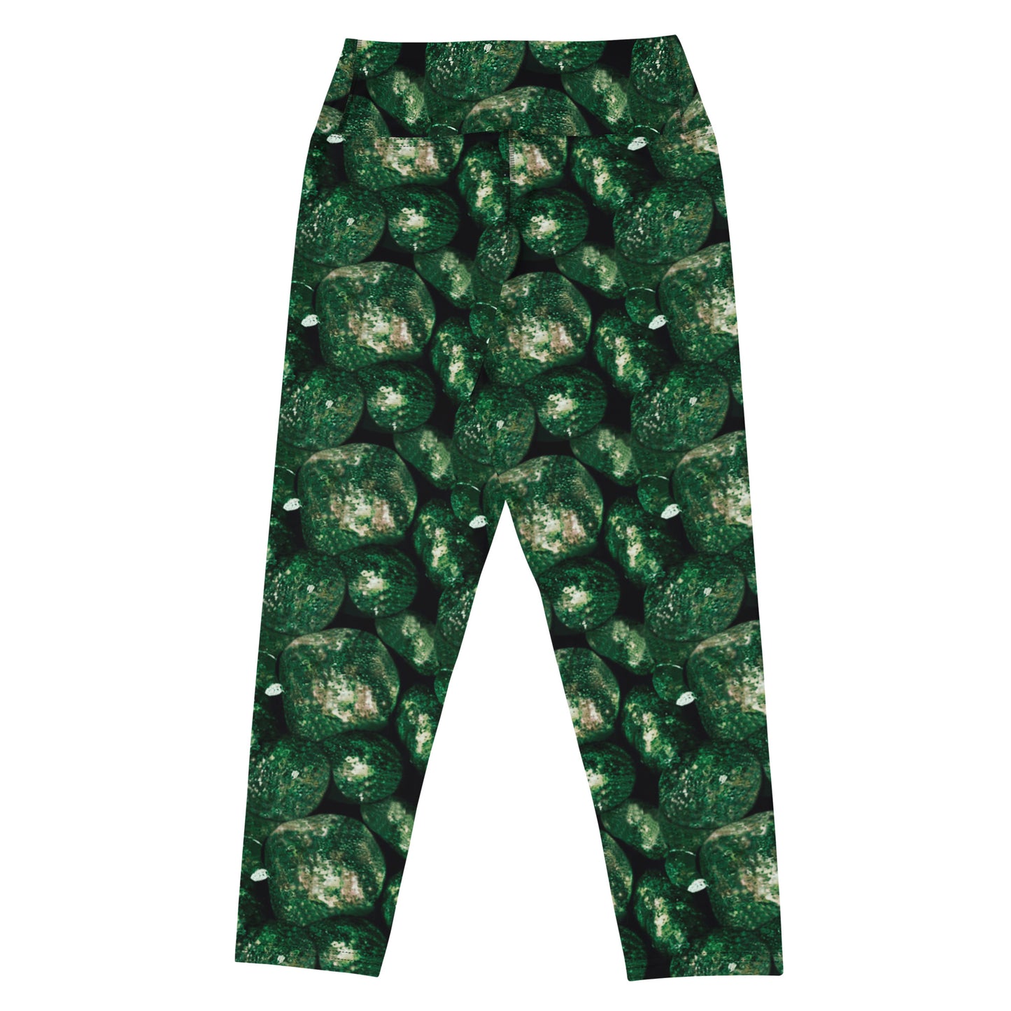 Vivid Green Potatoes Capri Leggings