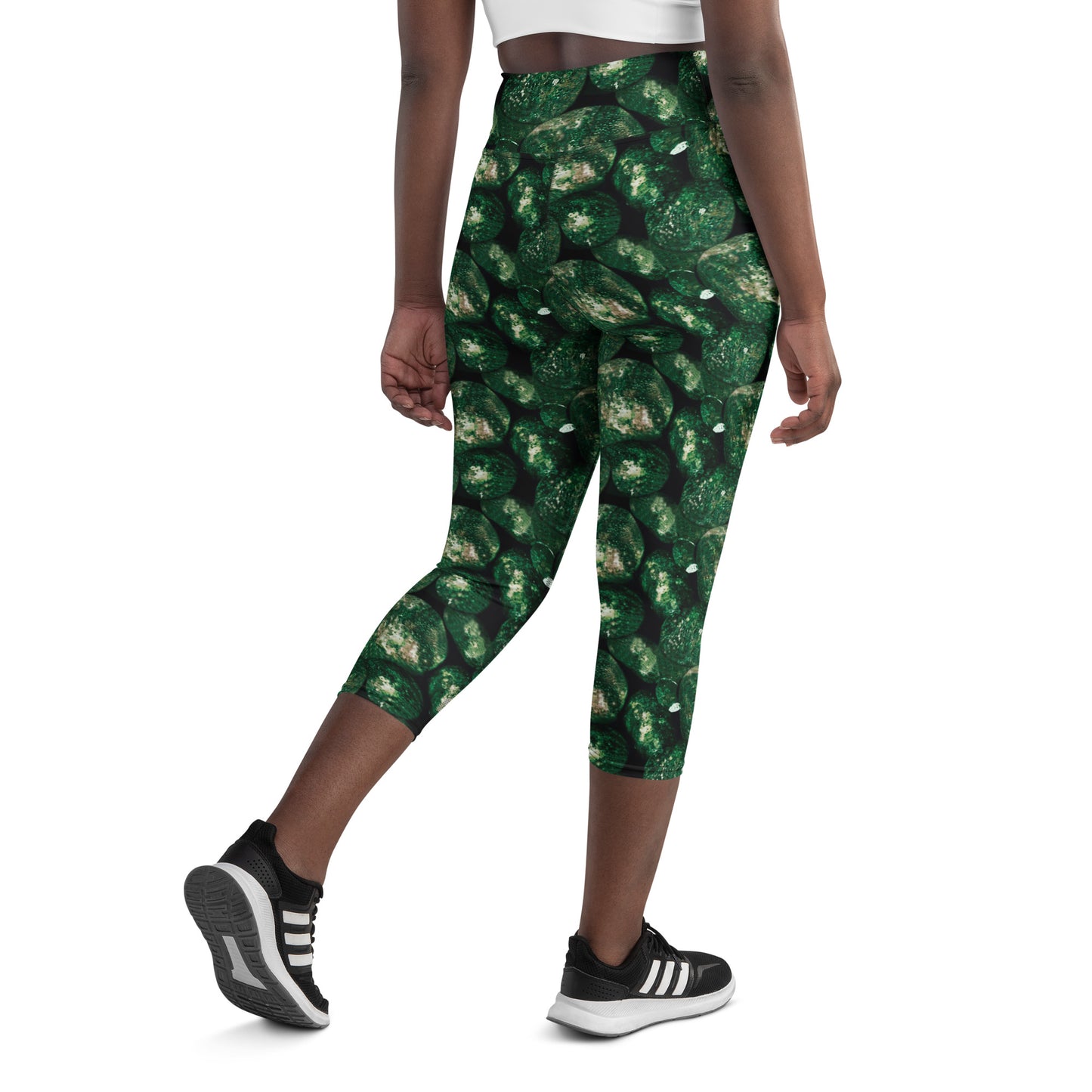 Vivid Green Potatoes Capri Leggings