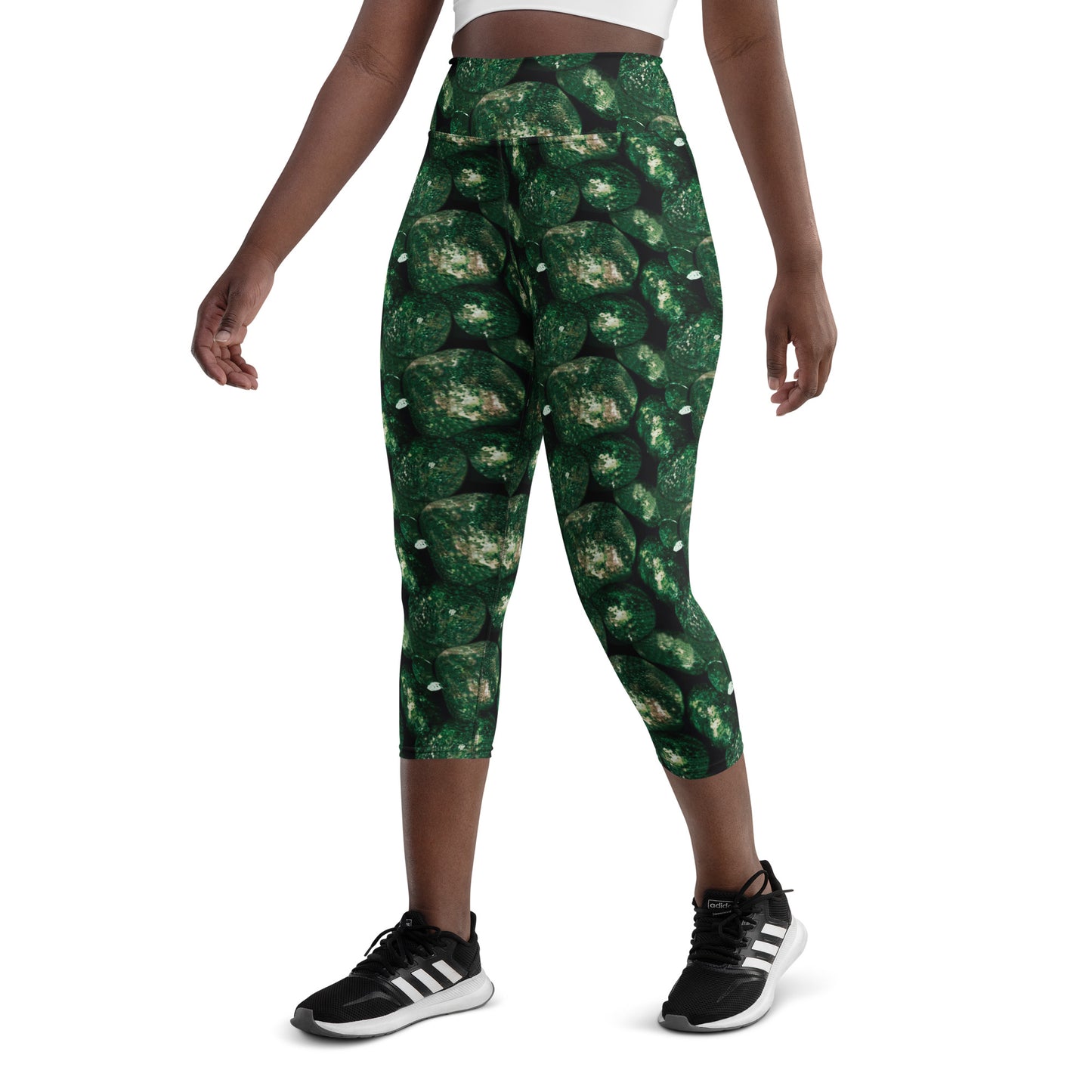 Vivid Green Potatoes Capri Leggings