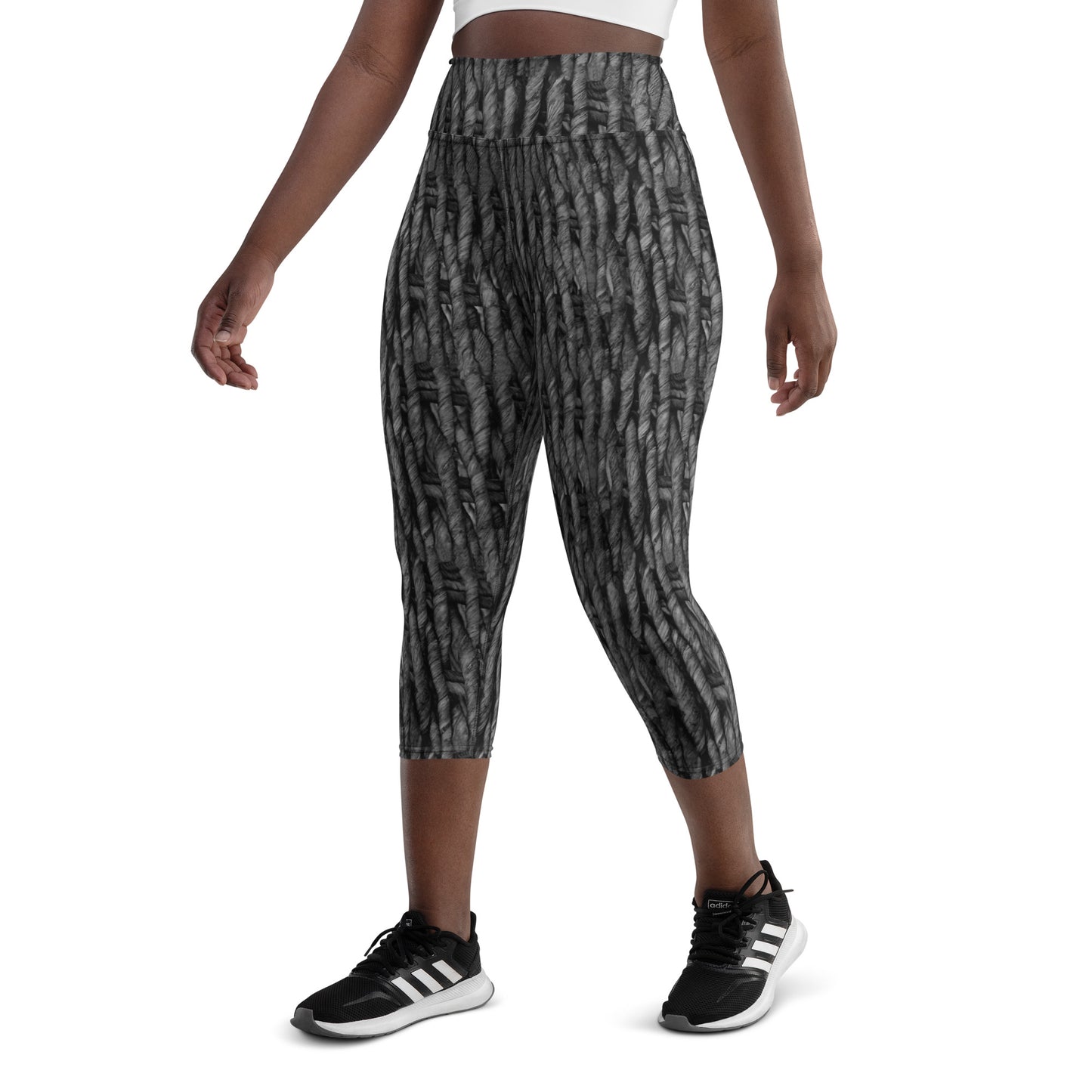 Product mockup, trousers, leggings, capri leggings, Womens fashion, Online fashion, textured, prints, Elevated basics, versatile wardrobe, breathable, essentials, basics, potato prints, full length, comfy, all over prints, matching sets