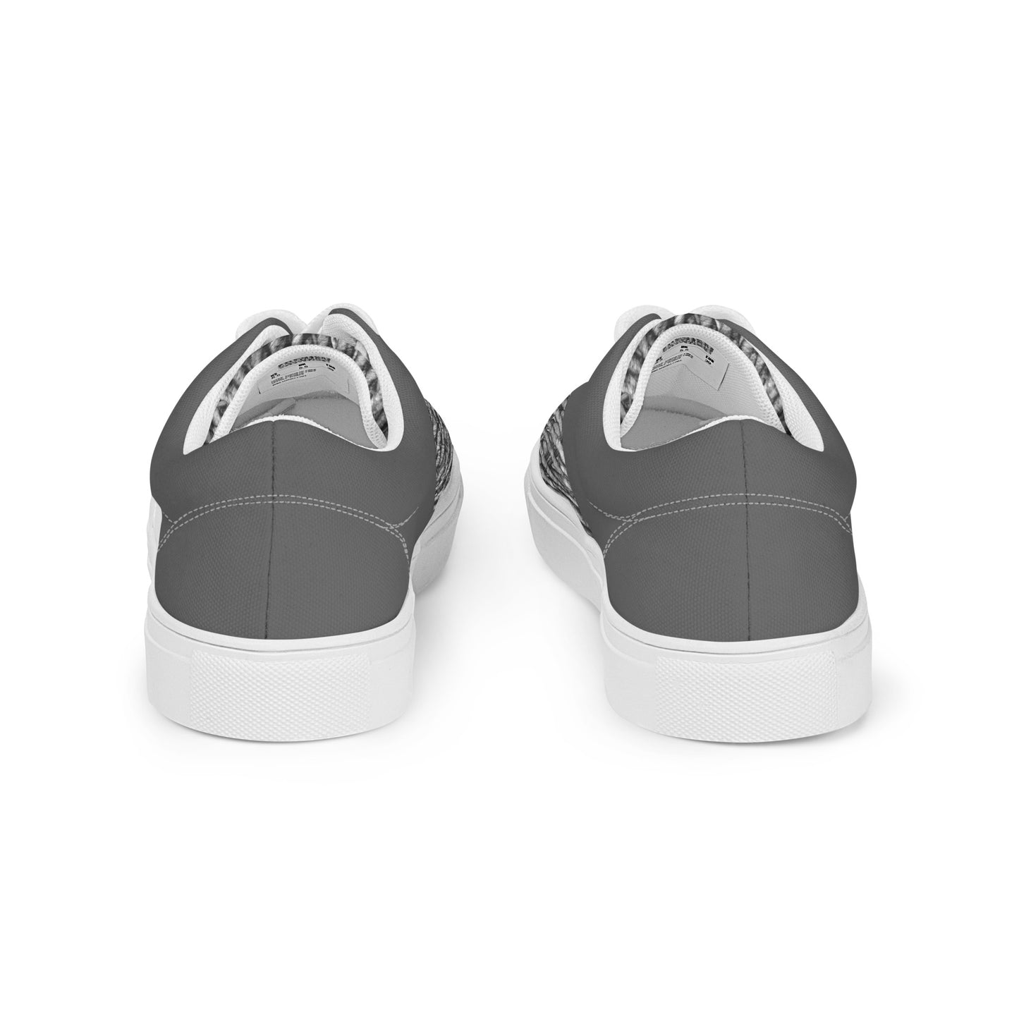 Medium Tonal Textures Lace-up Canvas Shoes