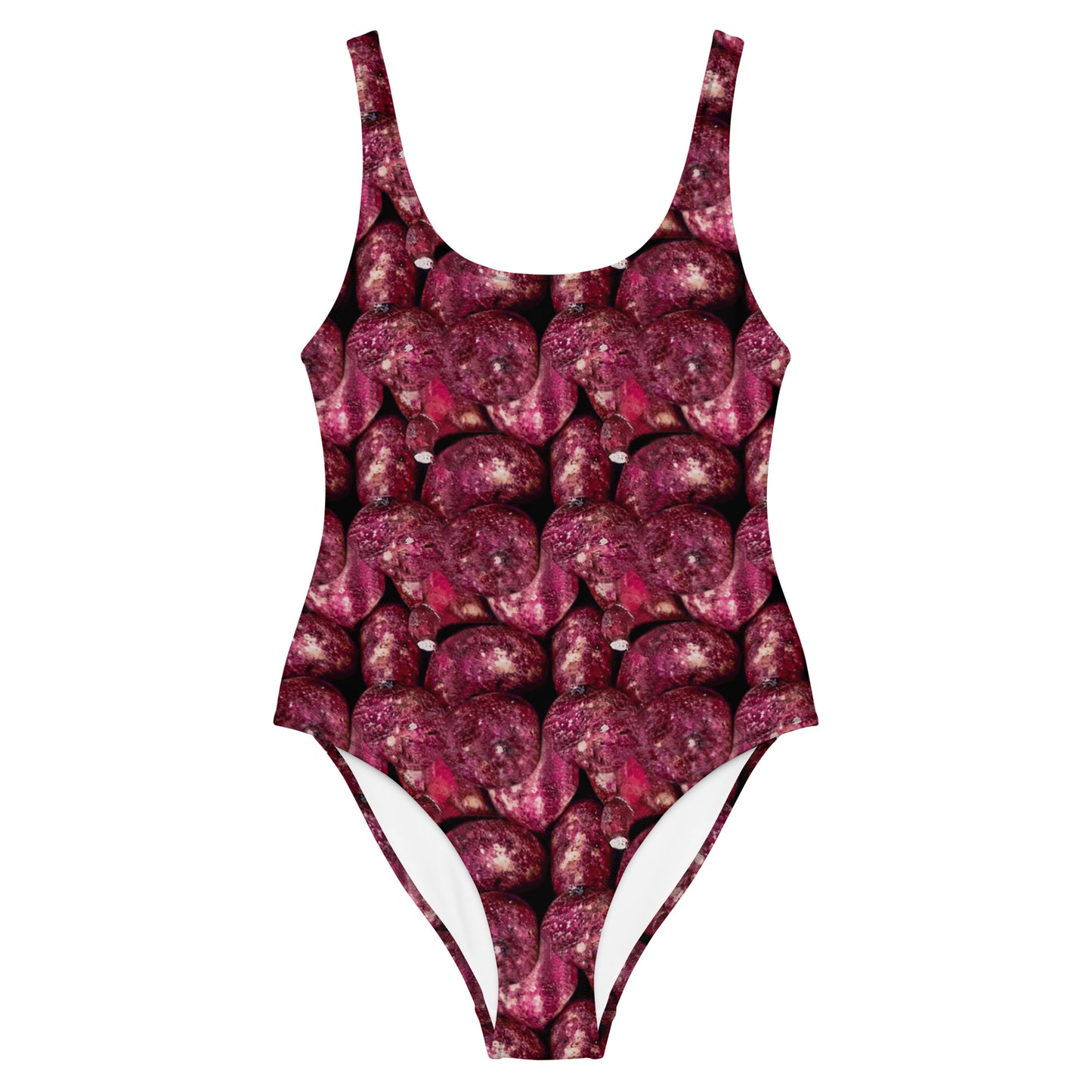 Vivid Pink Potatoes One-Piece Swimsuit