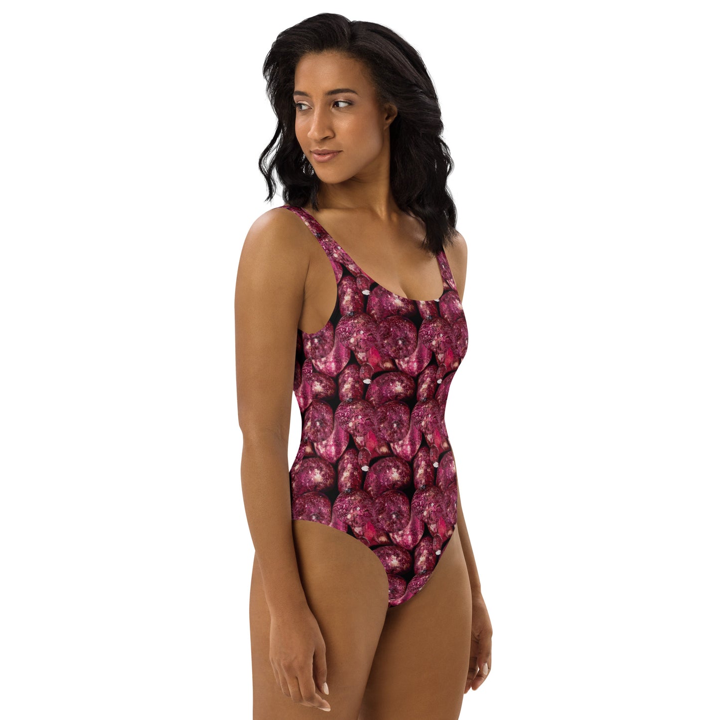 Vivid Pink Potatoes One-Piece Swimsuit