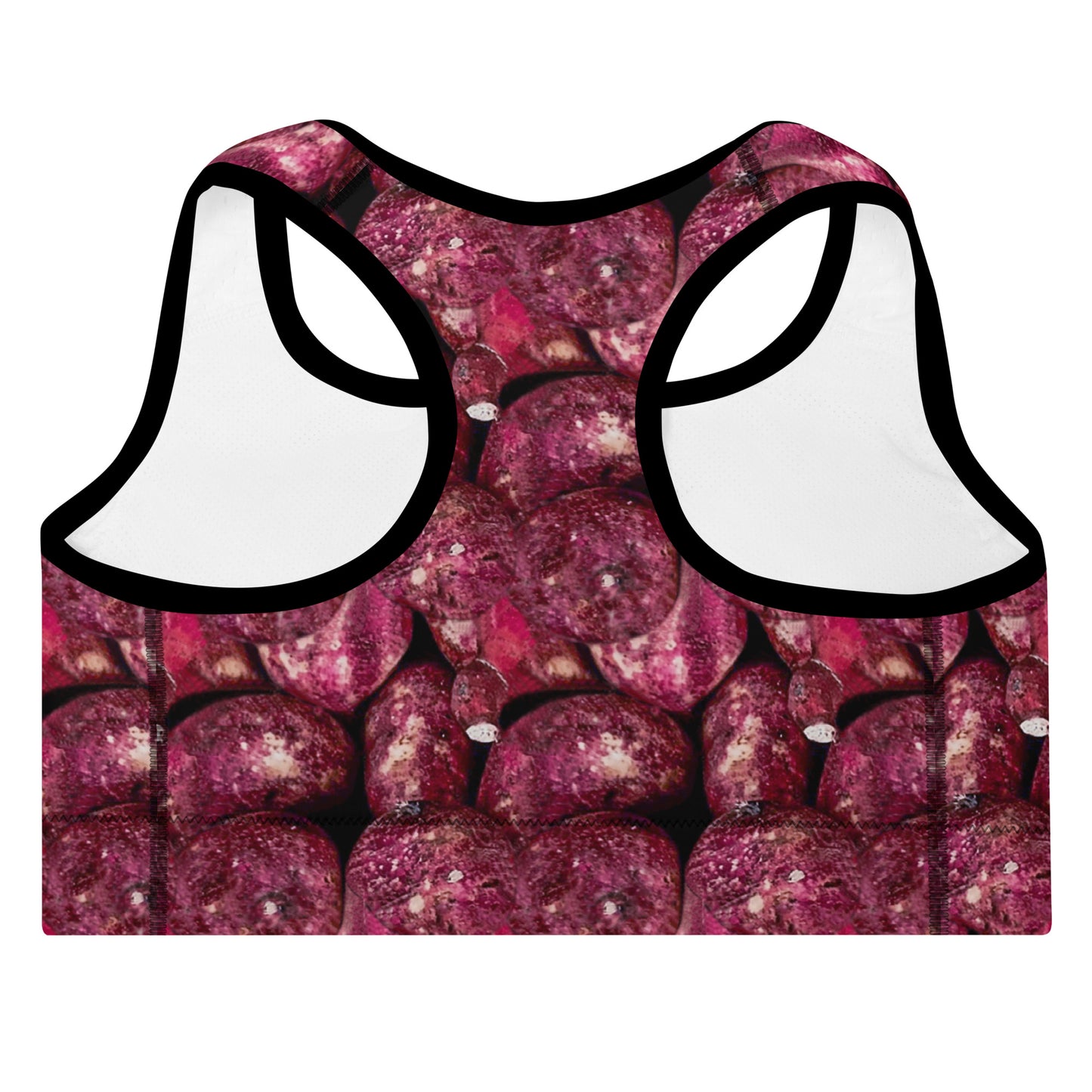 Vivid Pink Potatoes Sports Bra