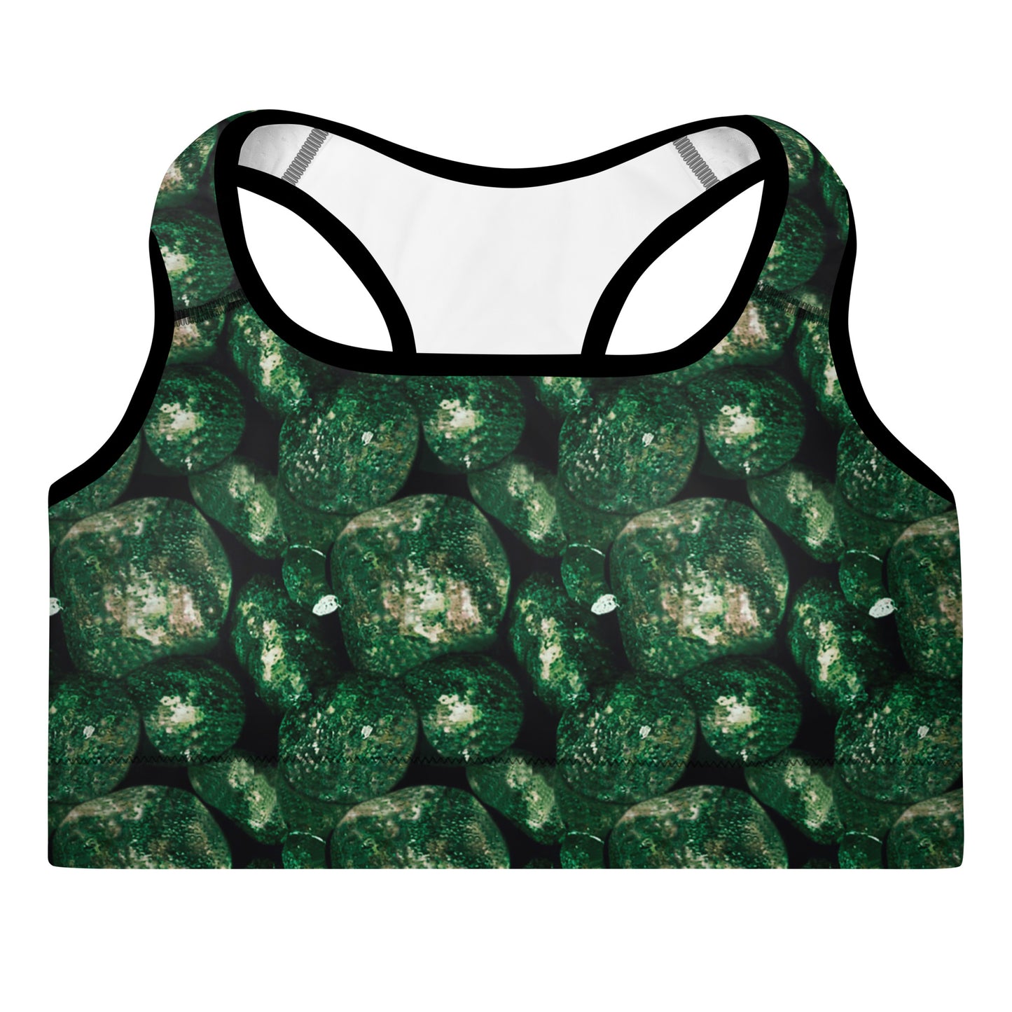 Vivid Green Potatoes Sports Bra