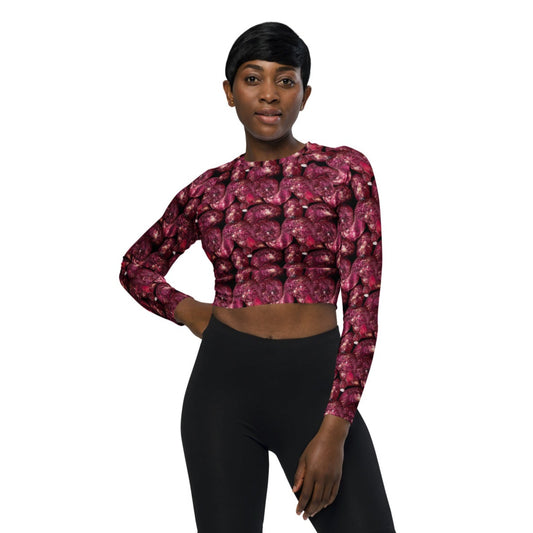 Product mockup, Sweatshirts, cropped top, Womens fashion, Online fashion, Tops, textured, Elevated basics, versatile wardrobe, breathable, essentials, workout, yoga clothes, fullsleeves, cropped, potato prints, all over print, bestsellers, lightweight, capsule collection, loungewear, pink potatoes, pink prints