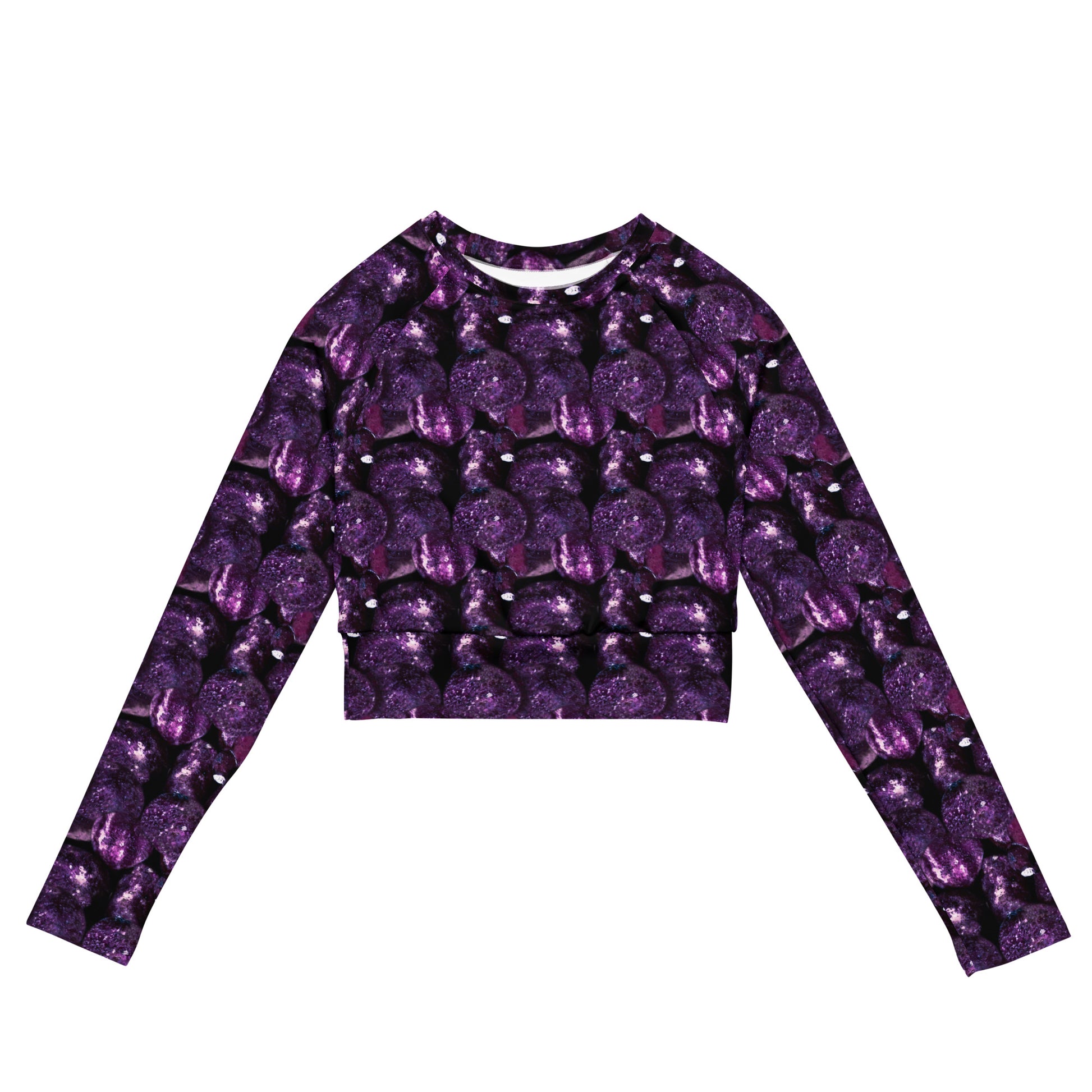 Product mockup, Sweatshirts, cropped top, Womens fashion, Online fashion, Tops, textured, Elevated basics, versatile wardrobe, breathable, essentials, workout, yoga clothes, fullsleeves, cropped, potato prints, all over print, bestsellers, lightweight, capsule collection, loungewear, purple potatoes, purple prints
