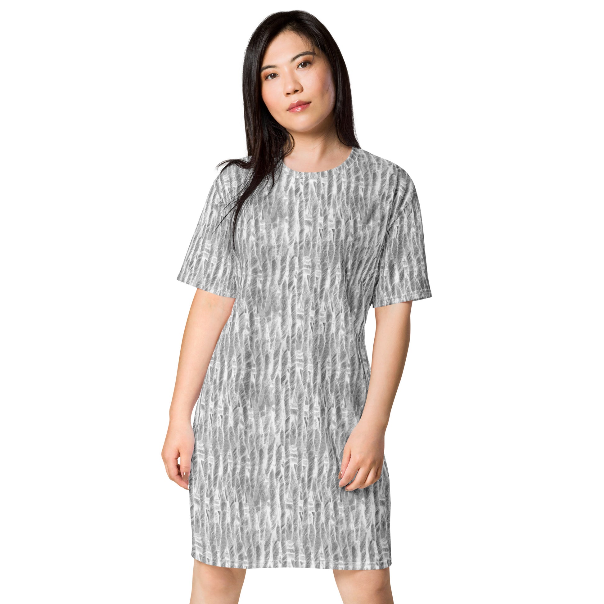 Light Tonal Textures T-shirt Dress GEMELA Light Tonal Textures T-shirt Dress GEMELA
