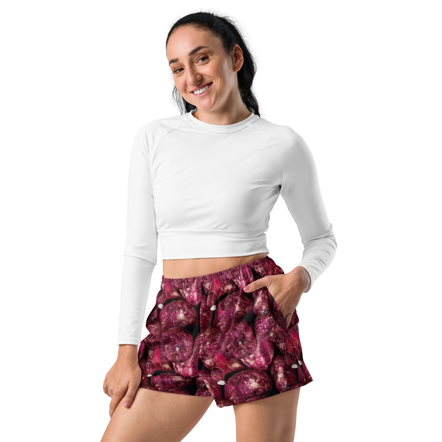 Vivid Pink Potatoes Loose-fit Running Shorts