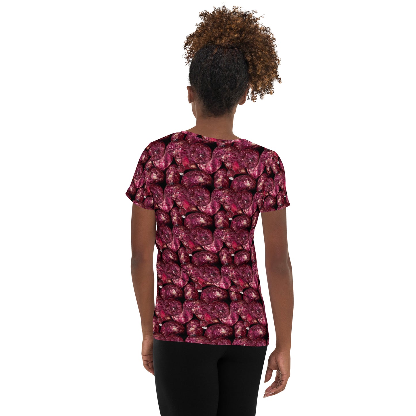 Vivid Pink Potatoes Athletic T-shirt