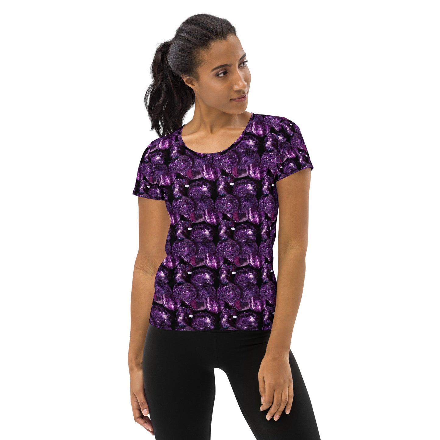 Vivid Purple Potatoes Athletic T-shirt