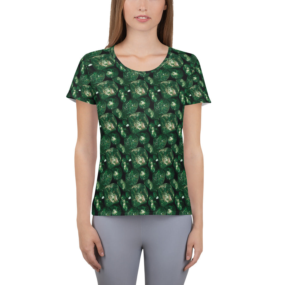 Vivid Green Potatoes Athletic T-shirt