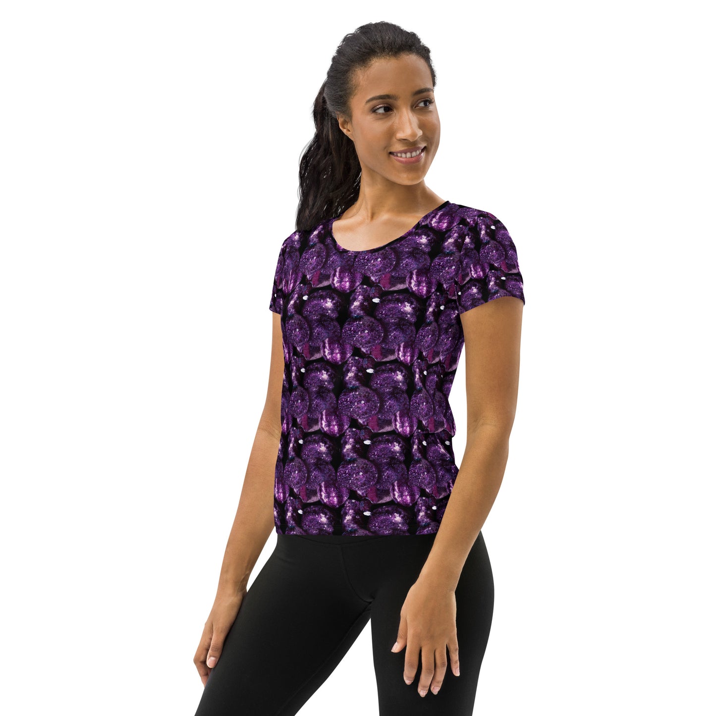 Vivid Purple Potatoes Athletic T-shirt