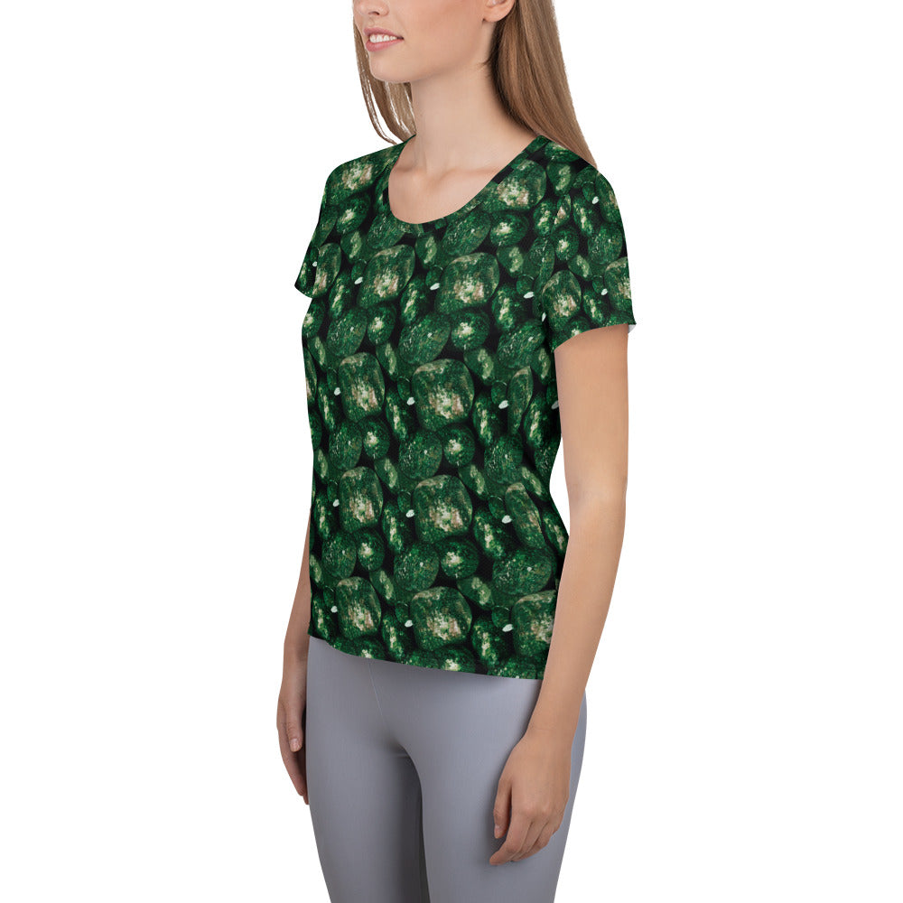 Vivid Green Potatoes Athletic T-shirt