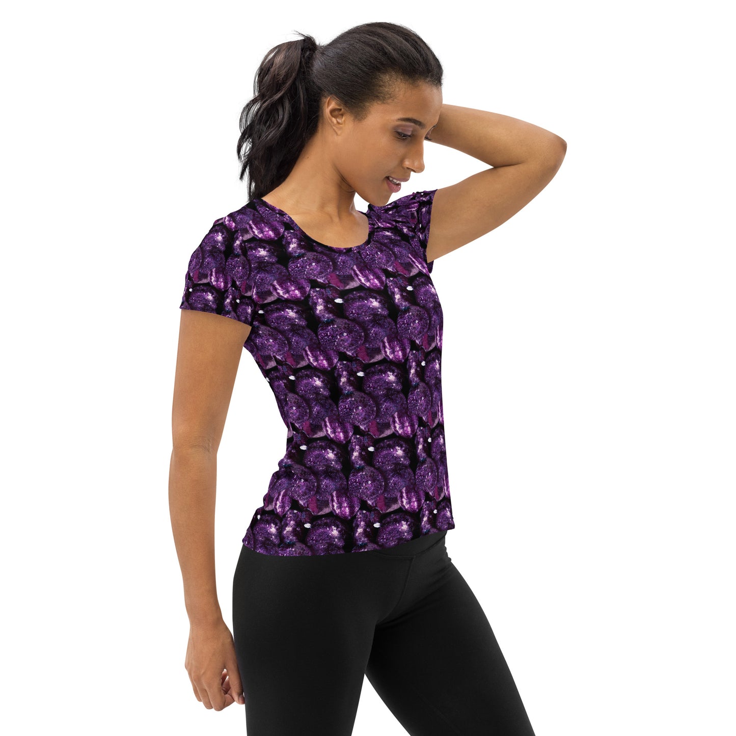 Vivid Purple Potatoes Athletic T-shirt