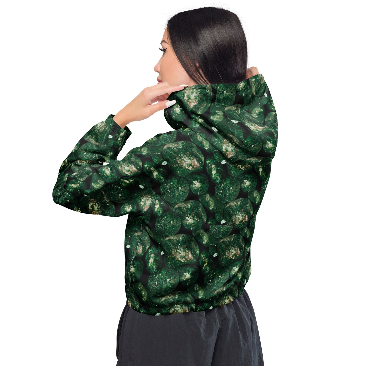 Green Potatoes Cropped Windbreaker