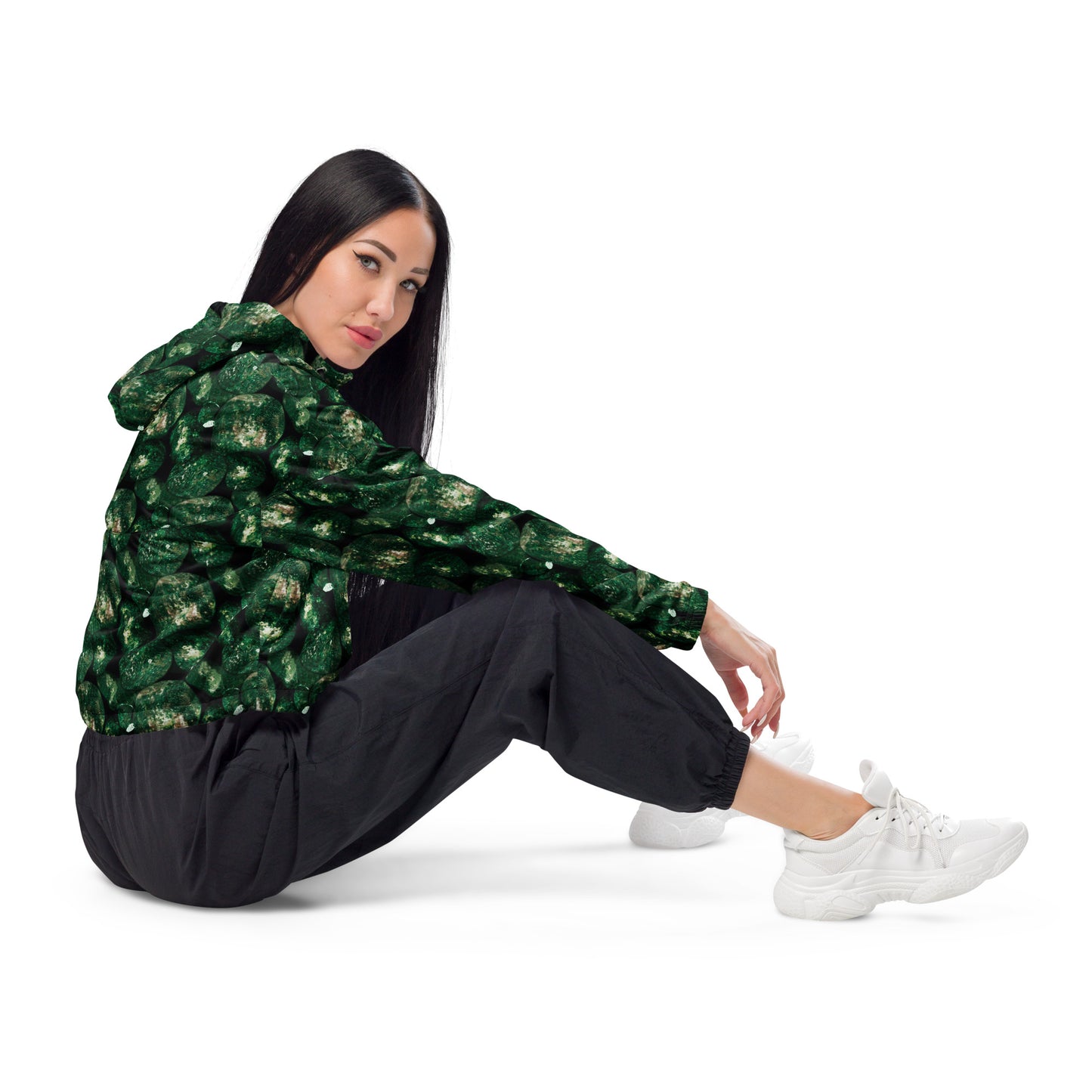 Green Potatoes Cropped Windbreaker