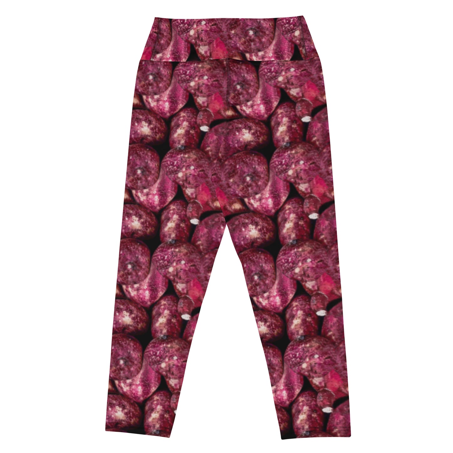 Vivid Pink Potatoes Capri Leggings