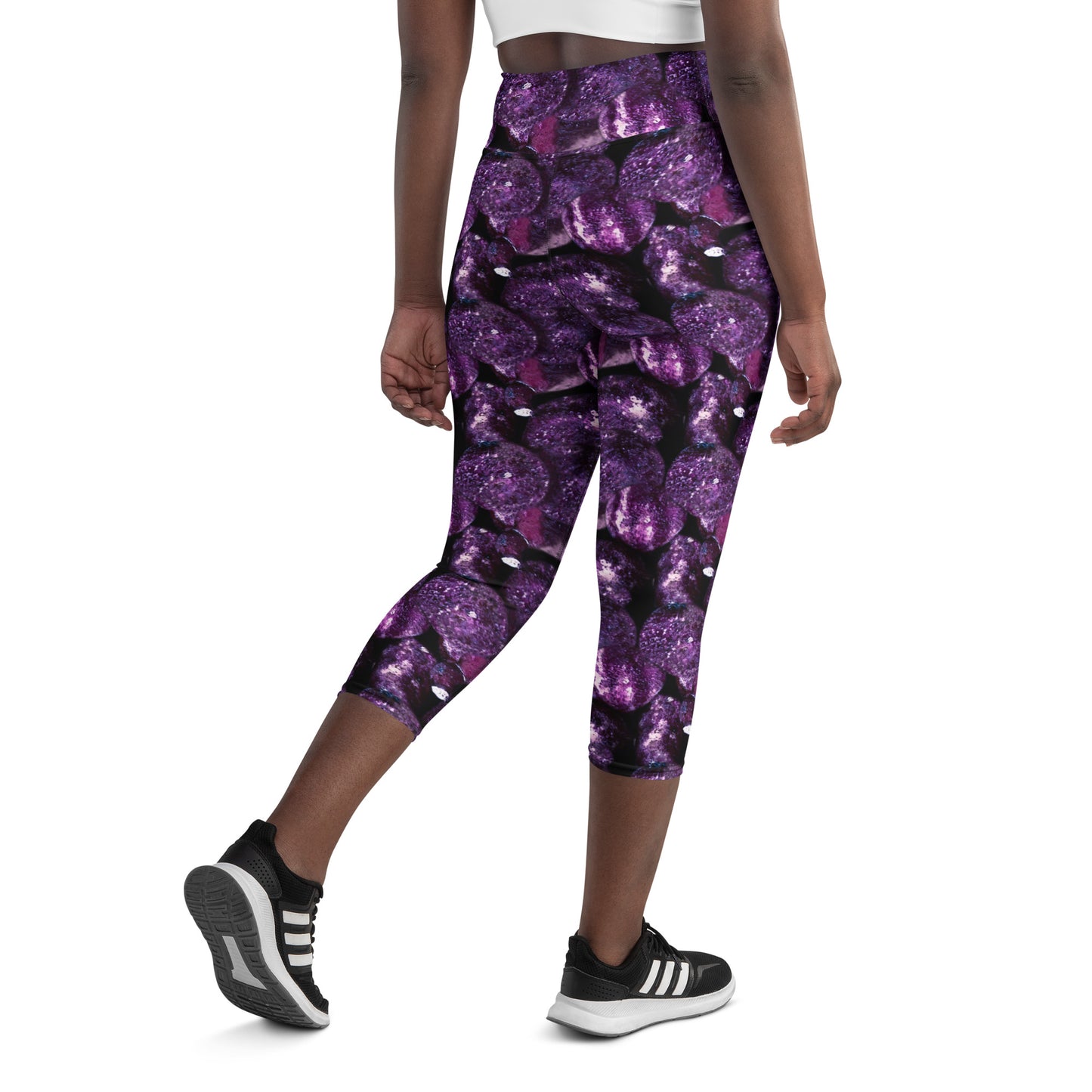 Vivid Purple Potatoes Capri Leggings