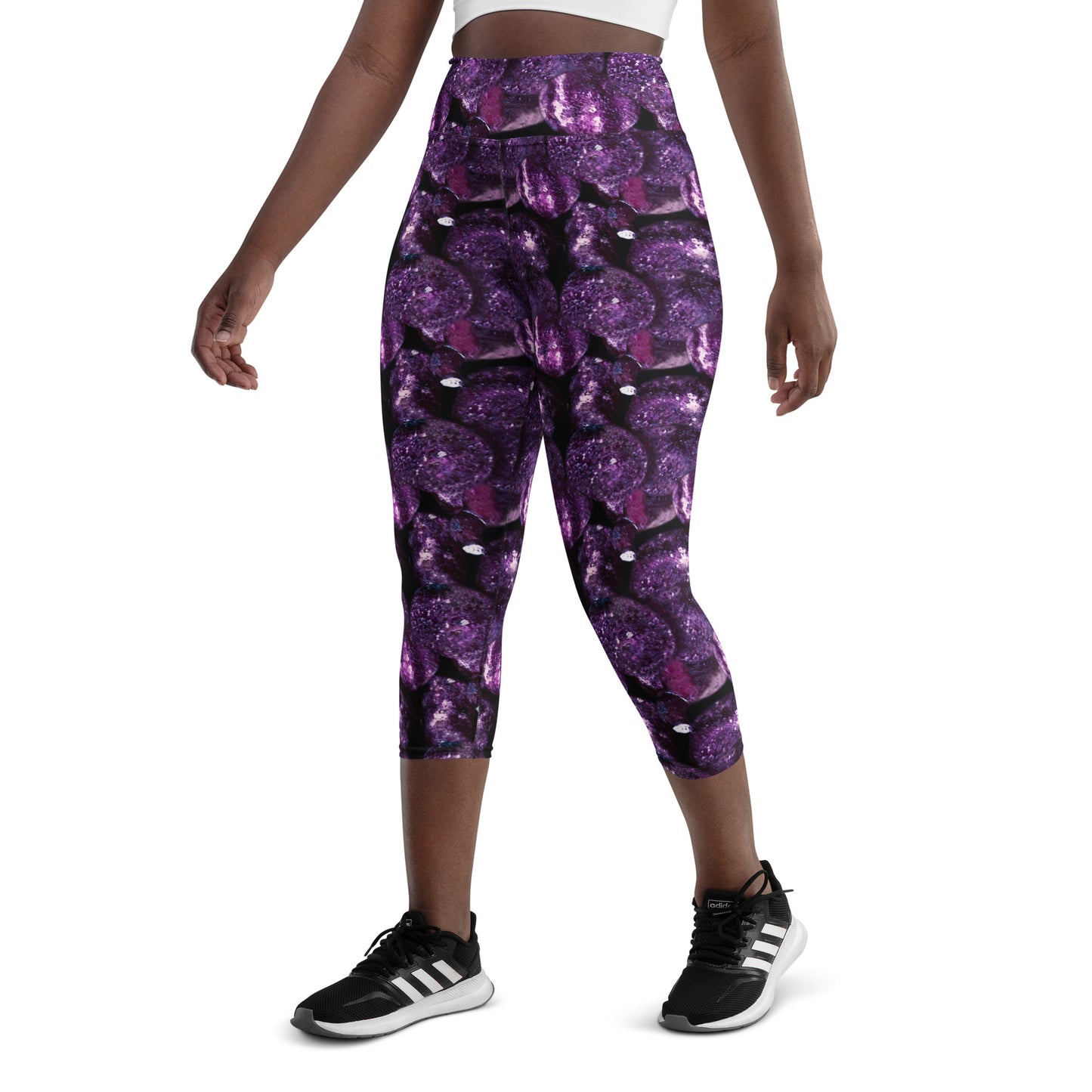 Vivid Purple Potatoes Capri Leggings