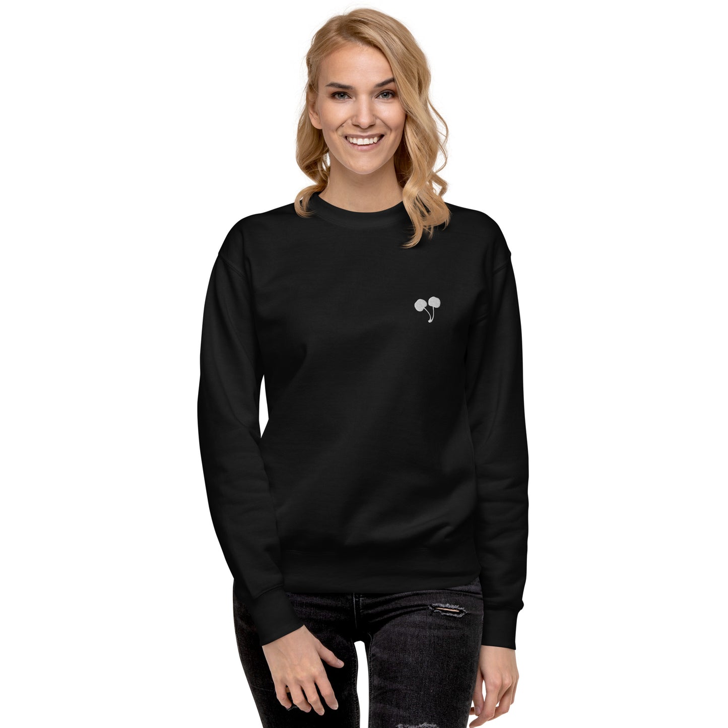 Cherries Emblem Crew Neck Sweatshirt