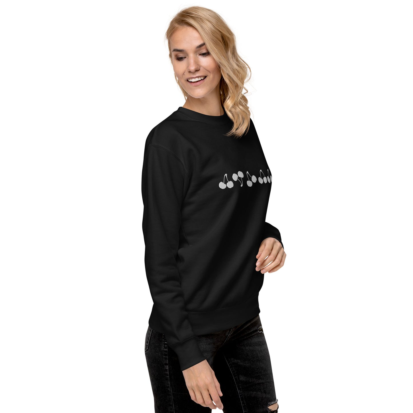 Five-Cherries Crew Neck Sweatshirt