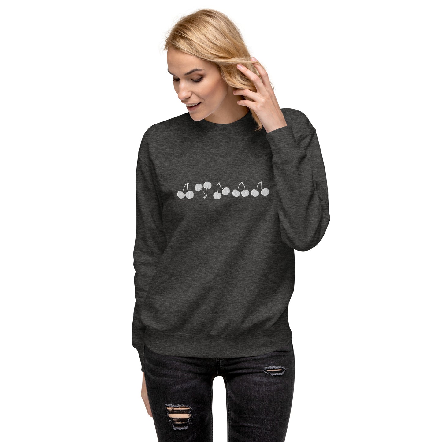 Five-Cherries Crew Neck Sweatshirt