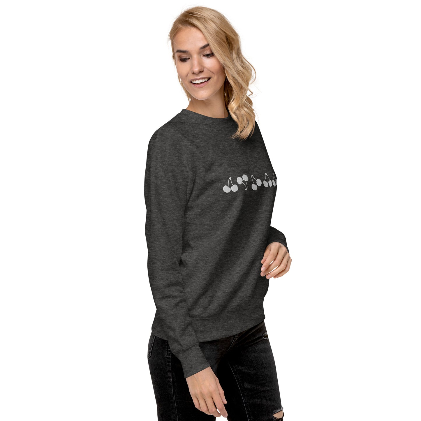 Five-Cherries Crew Neck Sweatshirt