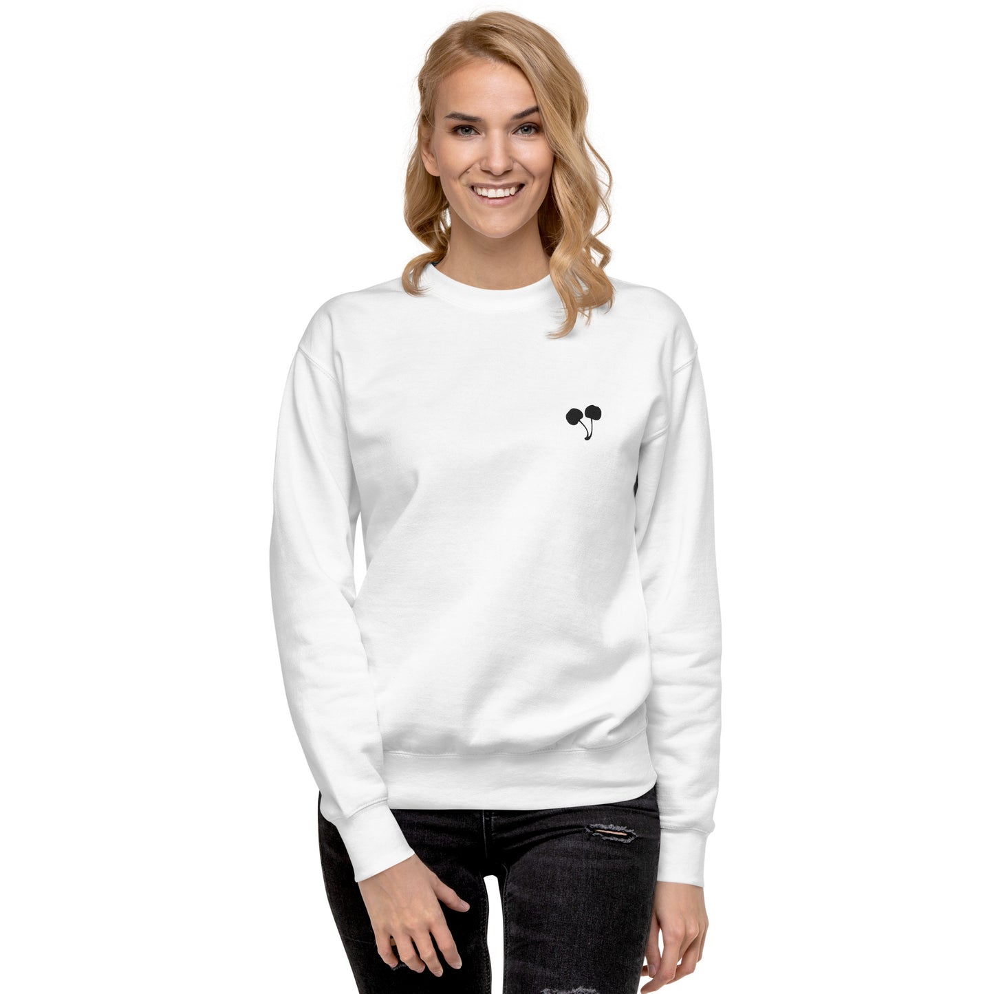 Cherries Emblem Crew Neck Sweatshirt